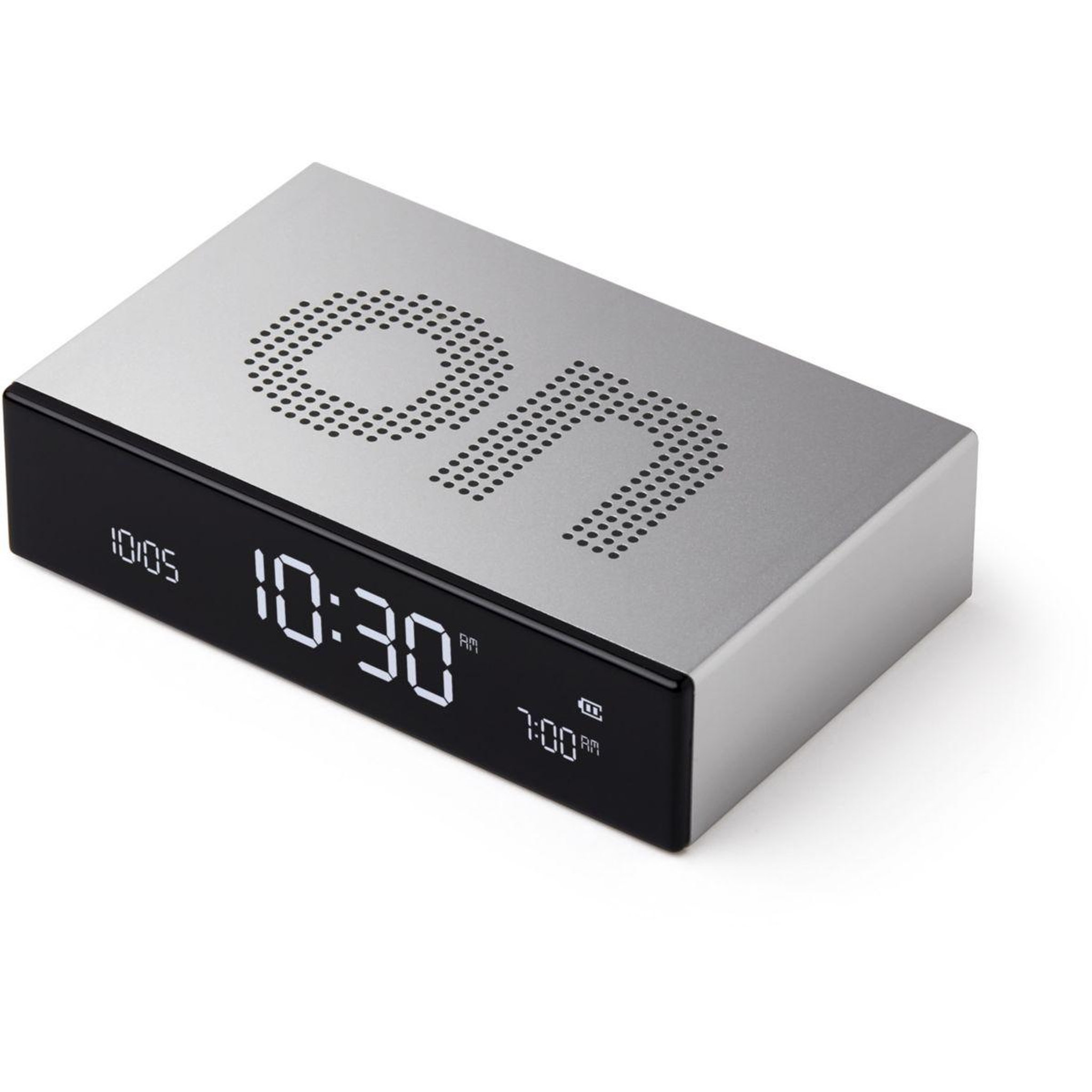 Voir la diapositive 2 : LEXON Réveil flip premium rechargeable aluminium