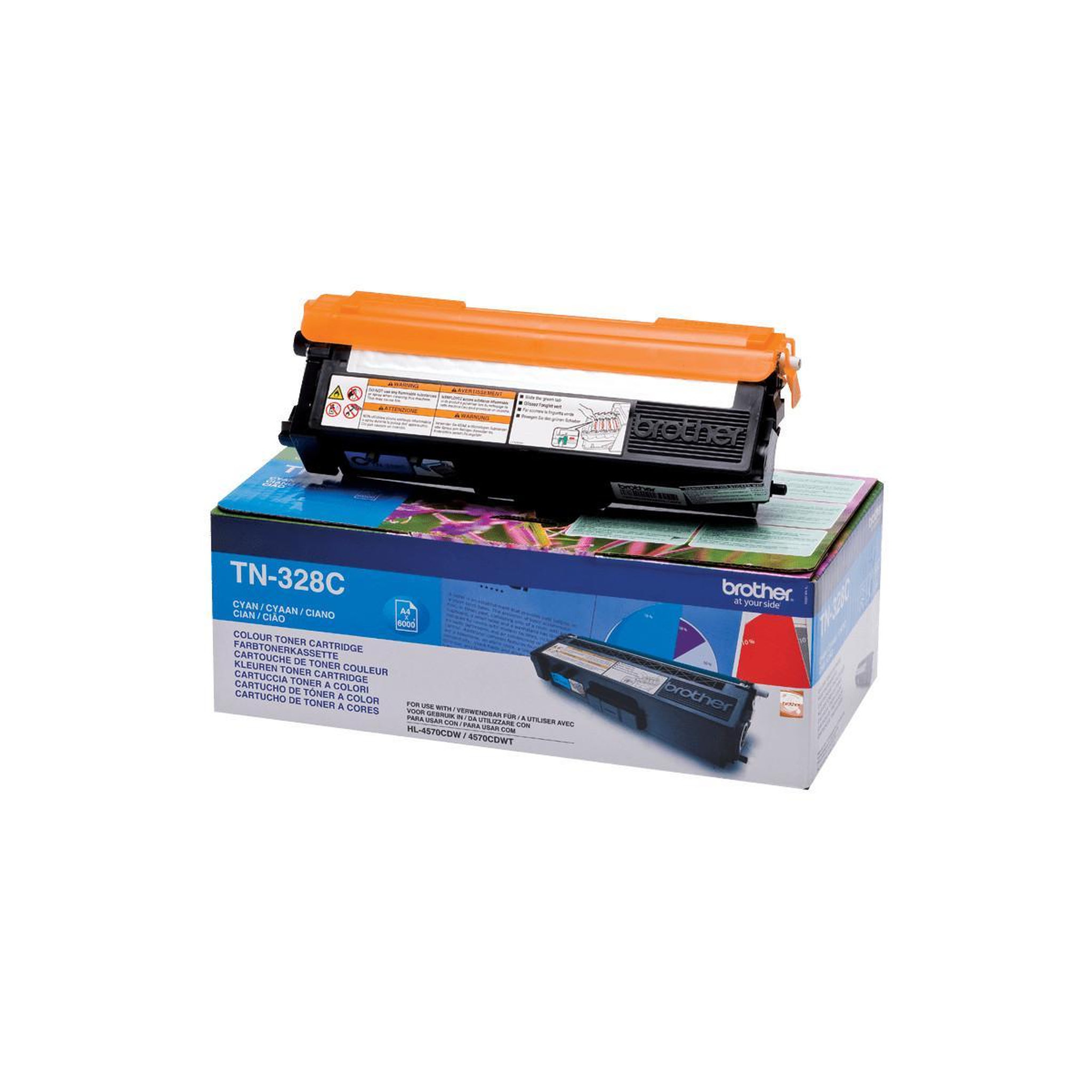 Voir la diapositive 2 : Brother Brother TN-328C Toner Laser Cyan