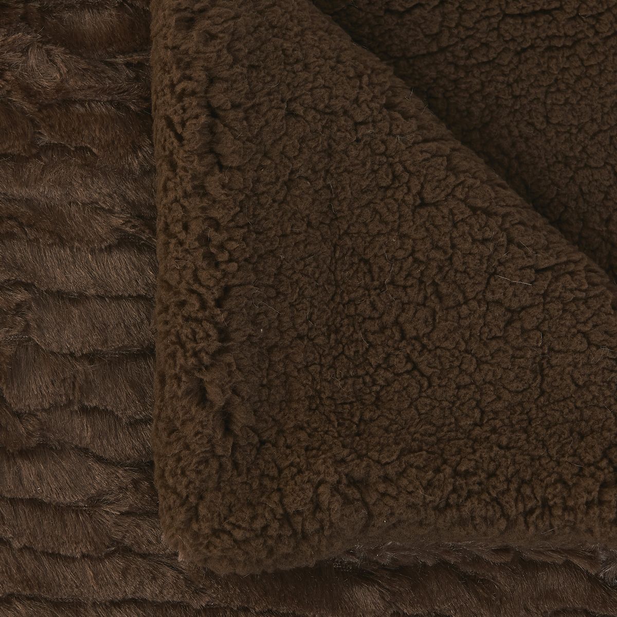 ACTUEL Plaid contraste embossé en polyester 240gsm PALMERAIE