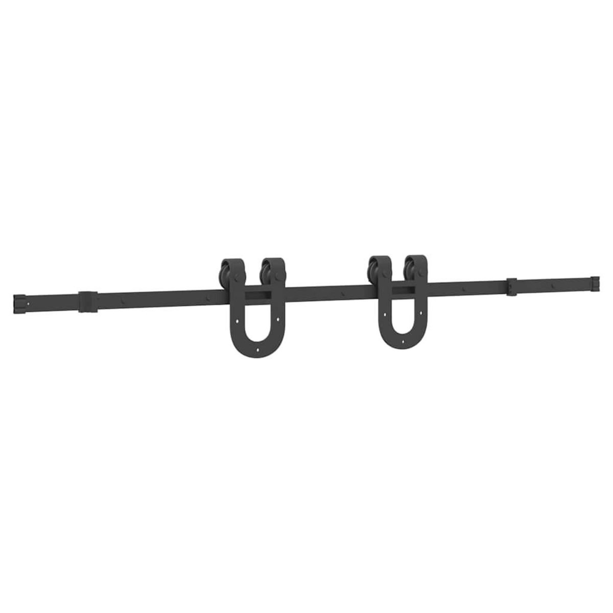 VIDAXL Kit de quincaillerie de porte coulissante 183 cm Acier Noir