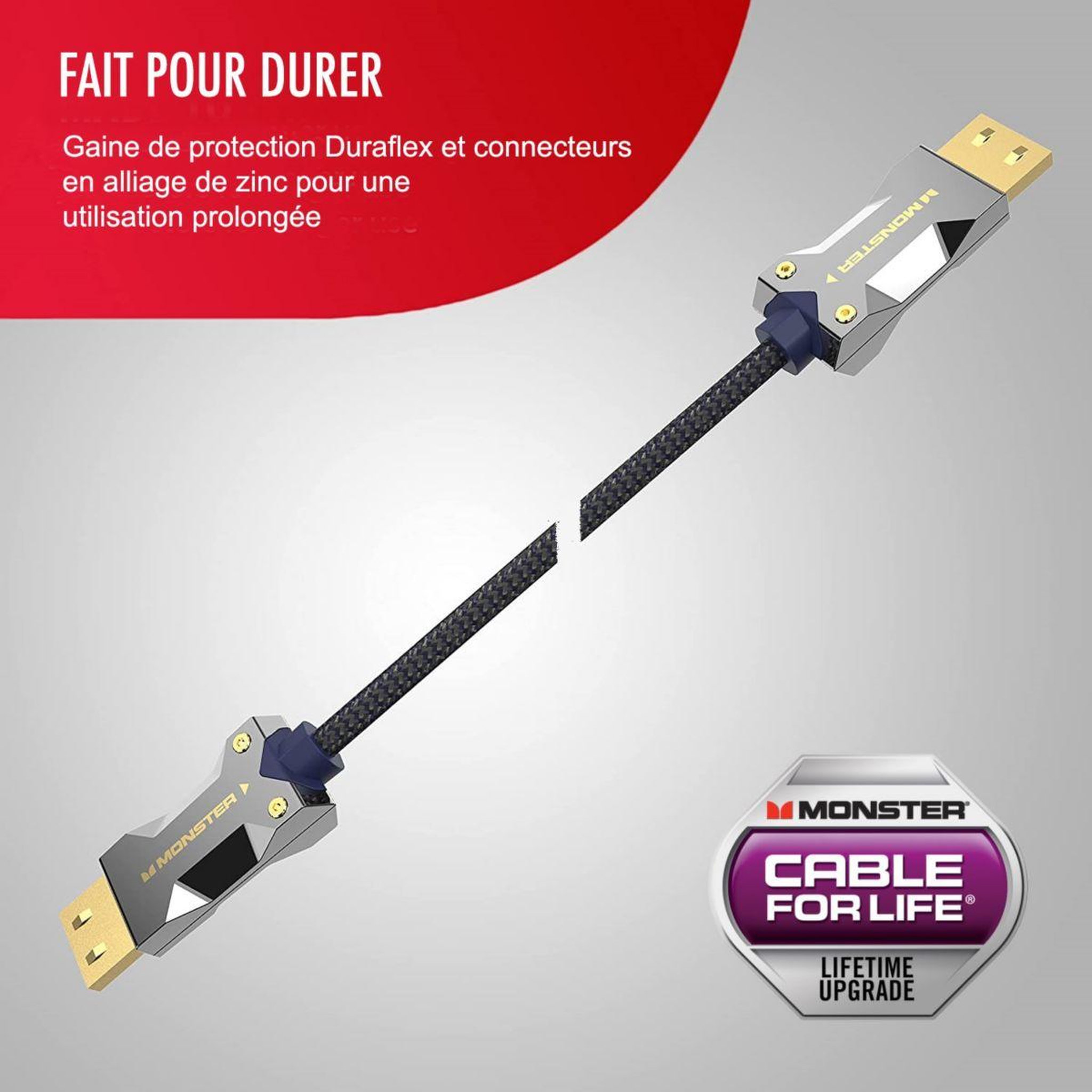 Voir la diapositive 4 : Monster Cable Câble hdmi m3000 uhd 8k dolby vision hdr 48gbps 5m