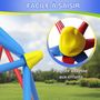 Voir la diapositive 5 : OUTSUNNY Dôme d'escalade enfant Ø 183 x 90H cm - nombreuses prises - charge max. reco. totale 180 Kg - métal PP multicolore