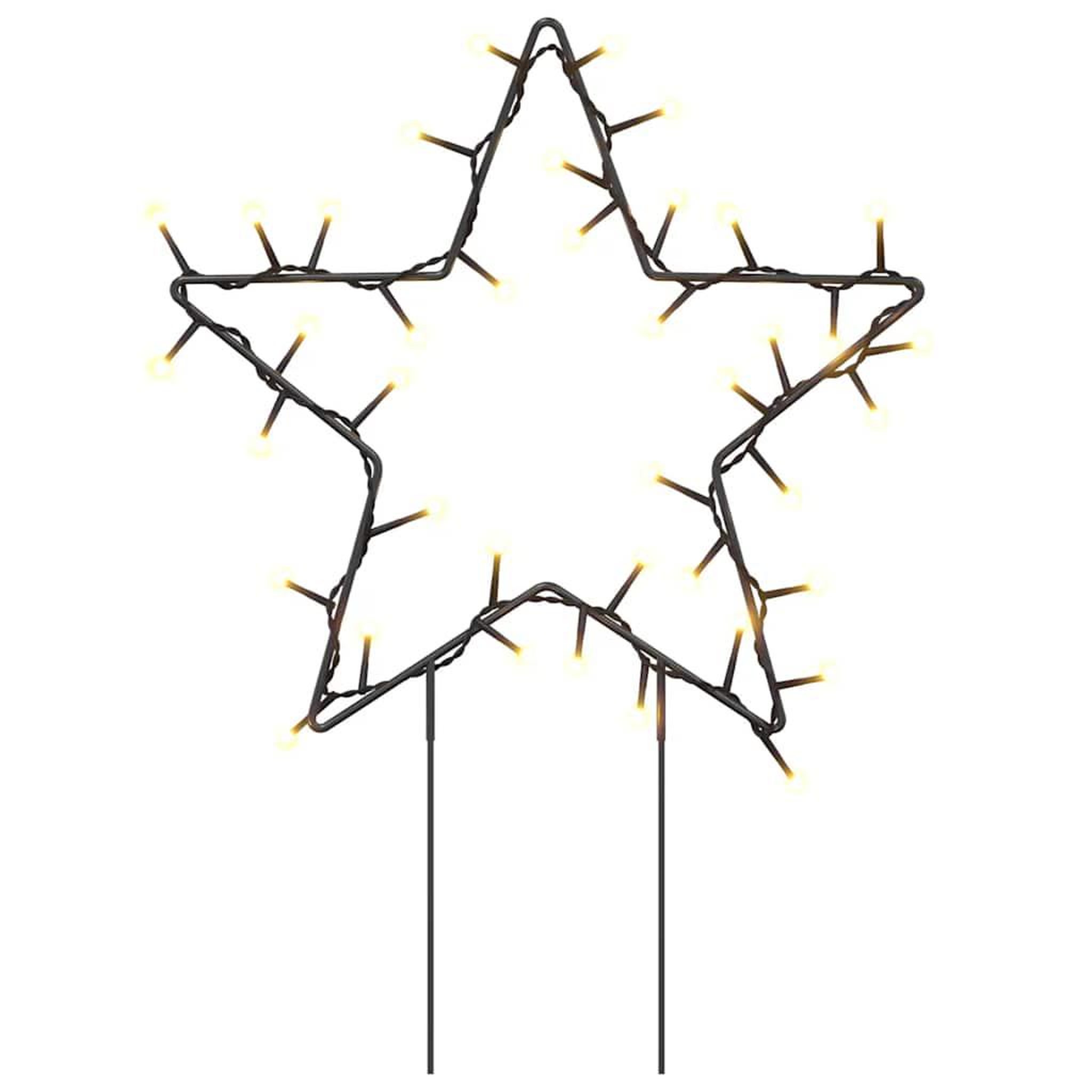 Voir la diapositive 4 : VIDAXL Decoration lumineuse etoile de Noël piquets 3 pcs 50 LED 29 cm