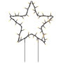 Voir la diapositive 4 : VIDAXL Decoration lumineuse etoile de Noël piquets 3 pcs 50 LED 29 cm