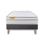 Voir la diapositive 6 : SEPTNUITS Matelas + sommier gris Memo Luxe Ressorts ensachés + mémoire de forme 5 zones de confort MAXI épaisseur