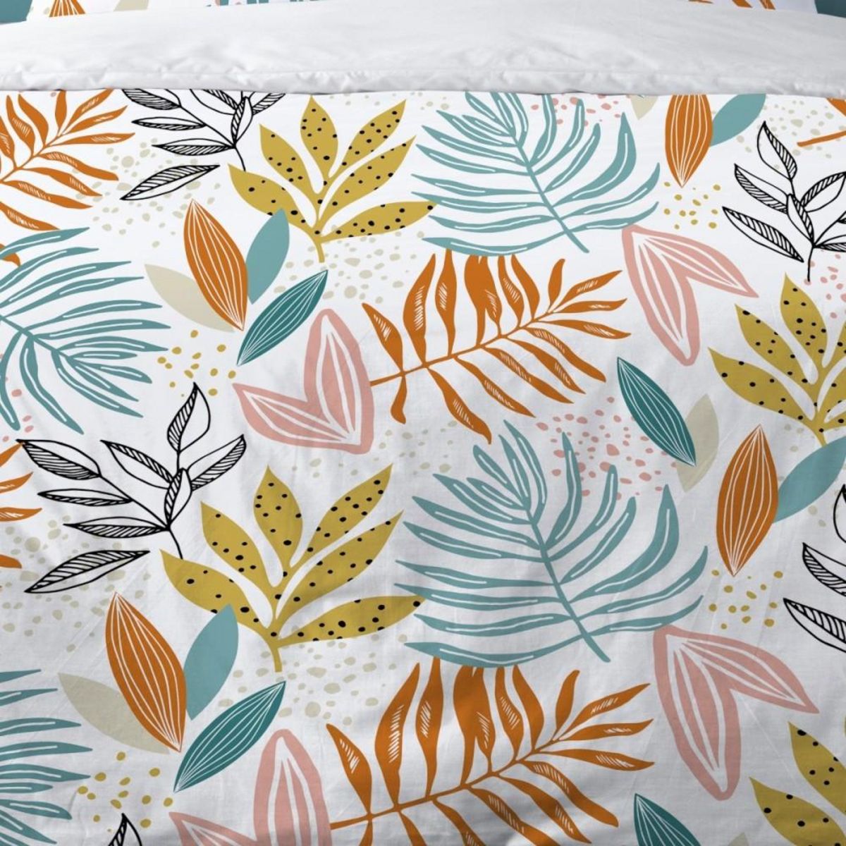 Dourev Housse de couette 200x200 FLORIS + 2 taies 100% coton