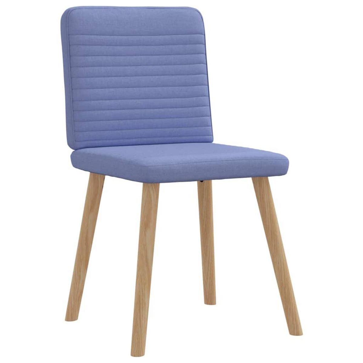 VIDAXL Chaises a manger lot de 4 bleu jean tissu