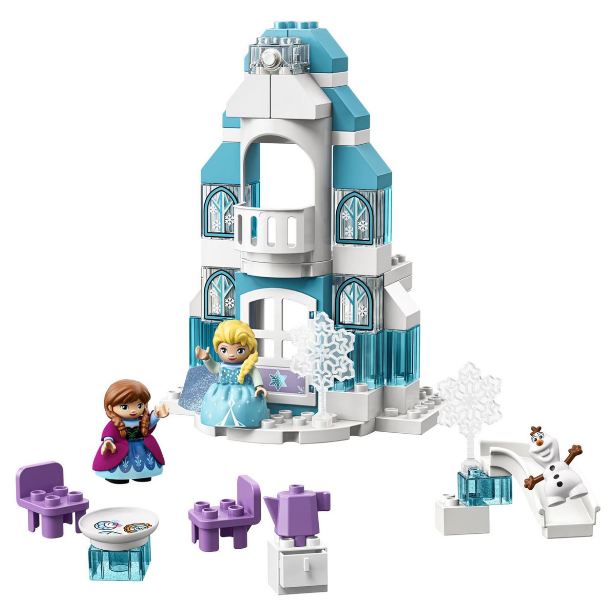 LEGO DUPLO Disney 10899 Le Château De La Reine Des Neiges, Jouet à Construire, Mini-Poupées