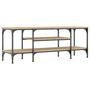 Voir la diapositive 2 : VIDAXL Meuble TV chene sonoma 121x35x45 cm bois d'ingenierie et fer