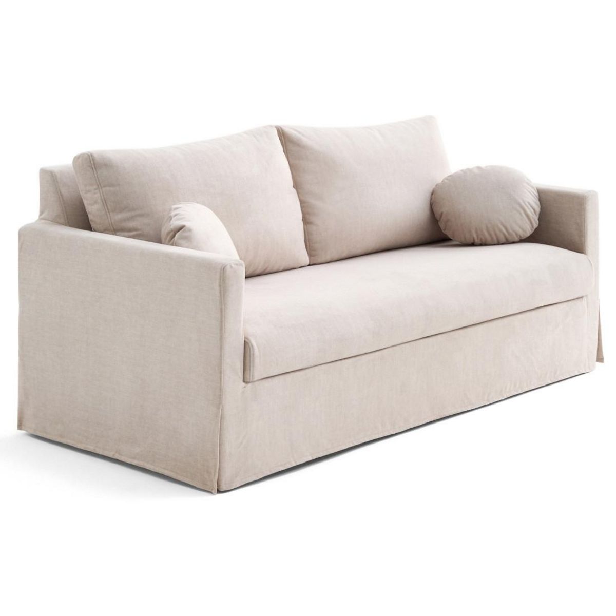 LISA DESIGN Serena - canapé droit déhoussable 3 places en velours