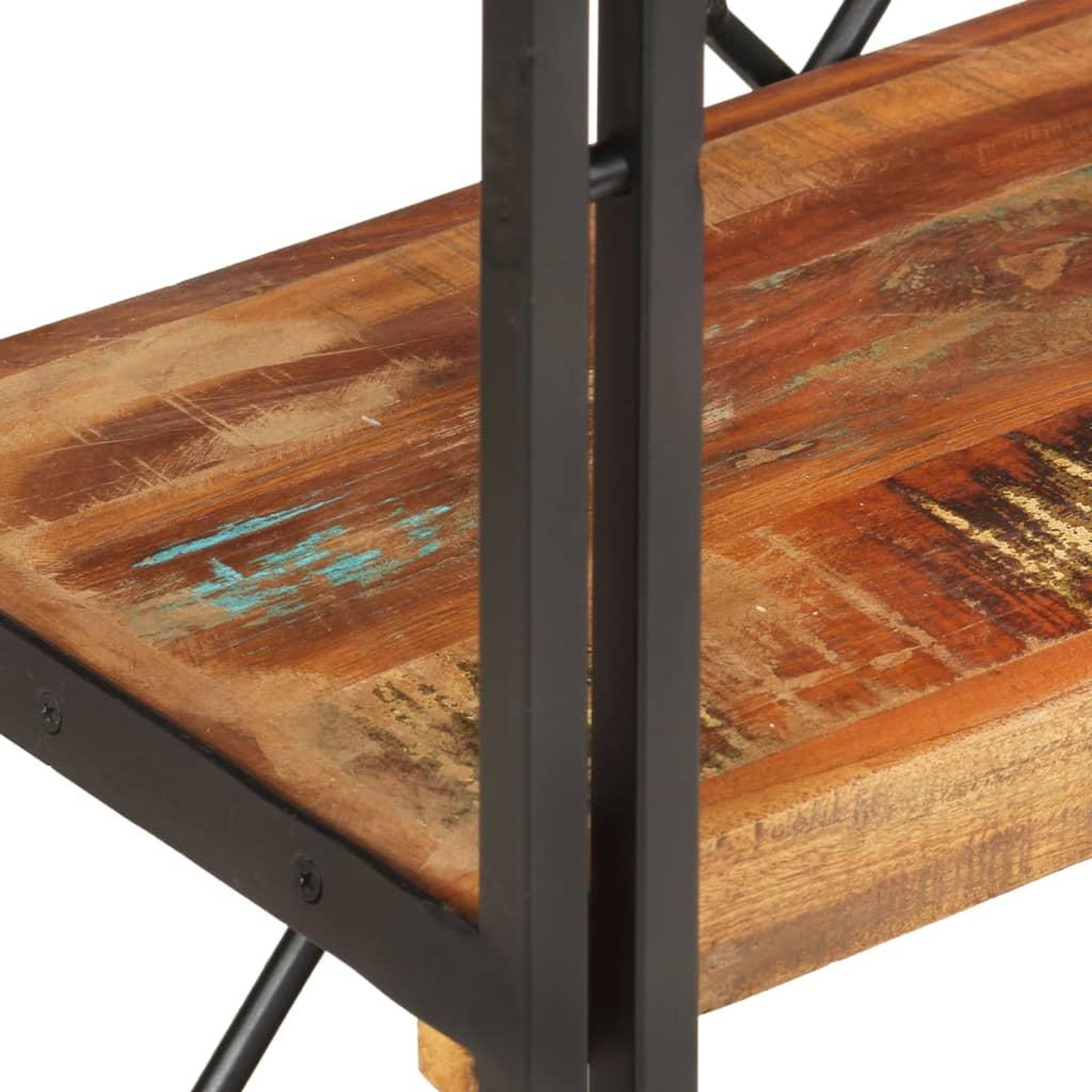 Voir la diapositive 4 : VIDAXL Bibliotheque a 3 niveaux 60x30x80cm Bois de recuperation massif