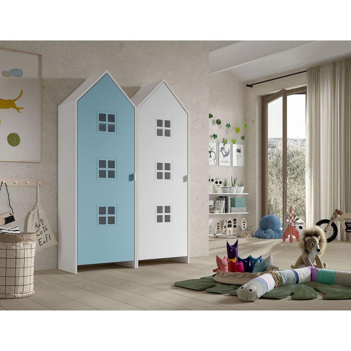 Vipack Combinaison D'armoires 2 Parties Casami Bruges bleu blanc