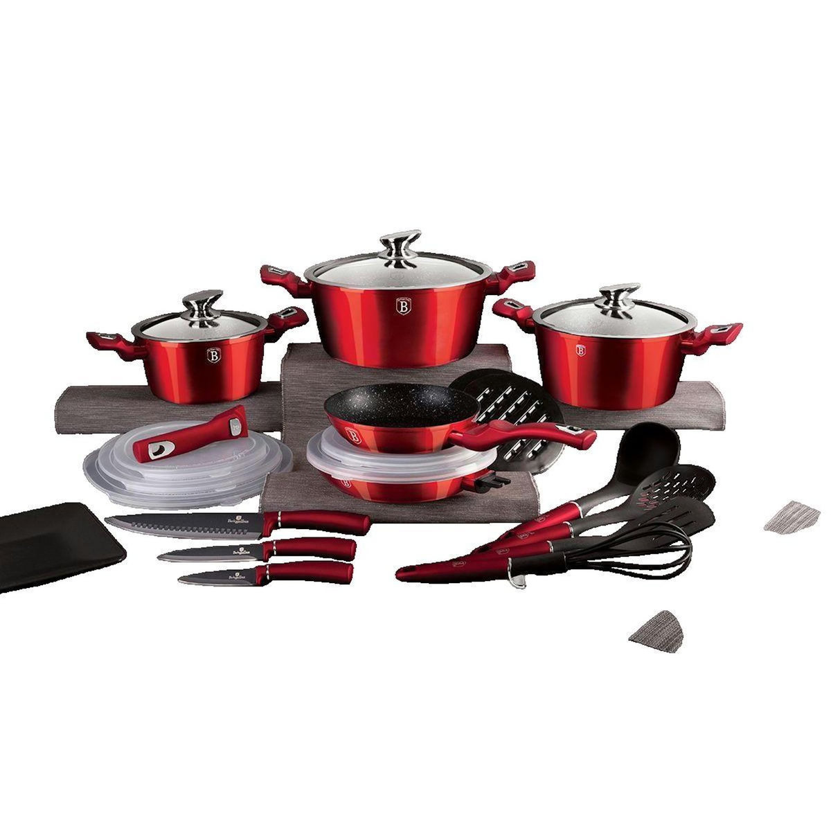 BERLINGER HAUS Batterie de cuisine Berlinger-Haus Burgundy Metallic bordeaux métallisé