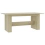 Voir la diapositive 2 : VIDAXL Table a manger Chene sonoma 180x90x76 cm Bois d'ingenierie