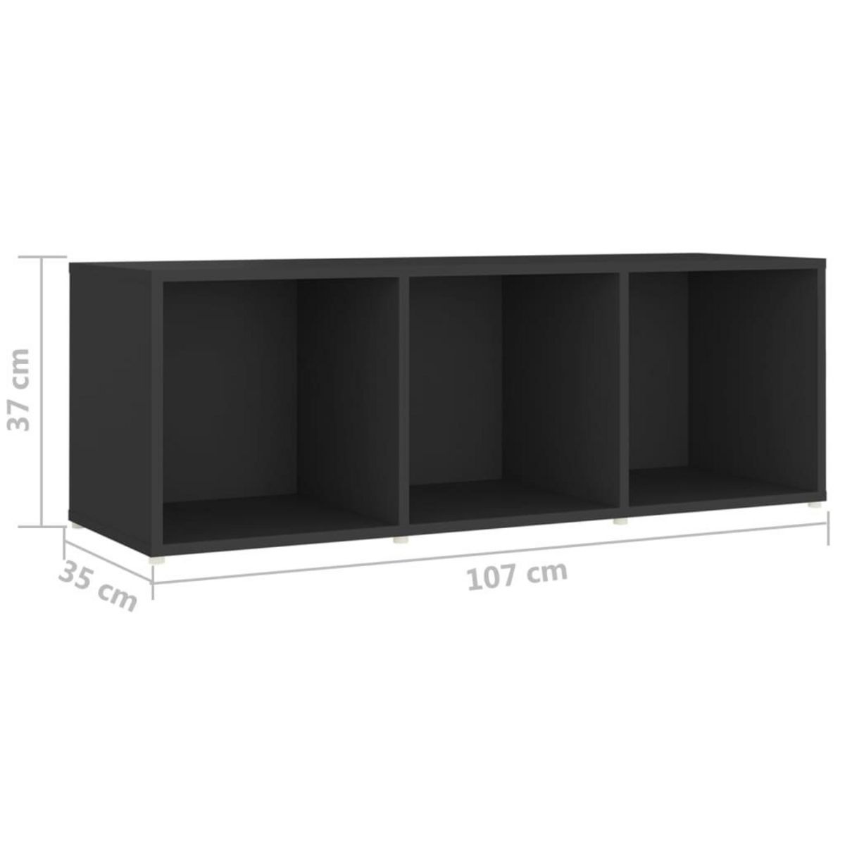 VIDAXL Ensemble de meubles TV 3 pcs Gris Bois d'ingenierie