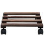 Voir la diapositive 3 : VIDAXL Support roulant a plantes Bois de cedre 4 pcs 25 x 25 cm