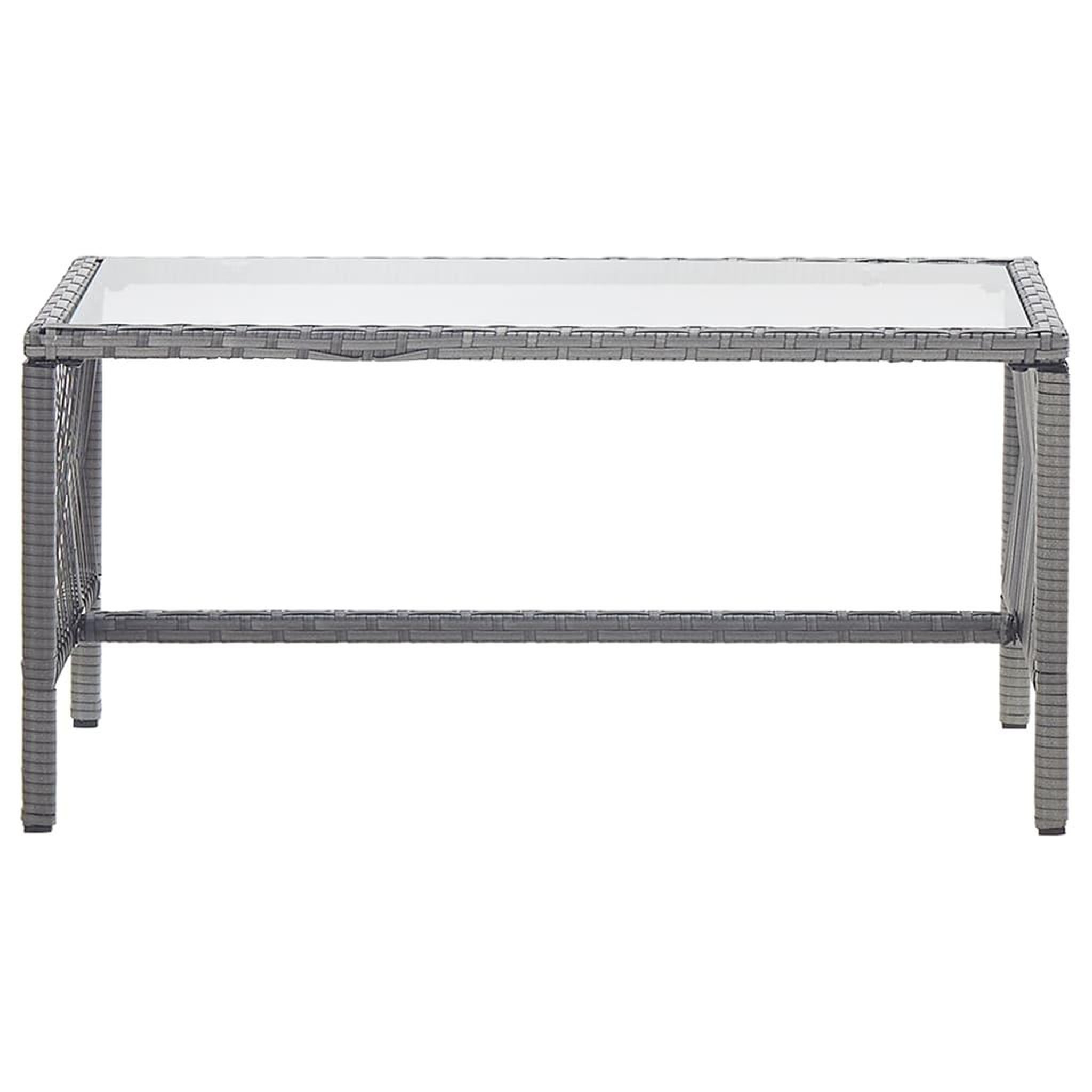 Voir la diapositive 4 : VIDAXL Salon de jardin 4 pcs avec coussin Resine tressee Anthracite