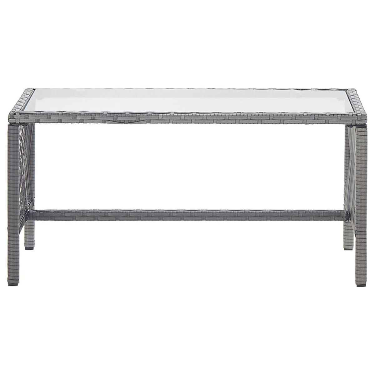 VIDAXL Salon de jardin 4 pcs avec coussin Resine tressee Anthracite