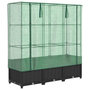 Voir la diapositive 2 : VIDAXL Jardiniere surelevee avec housse aspect rotin 120x40x138 cm