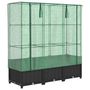 Voir la diapositive 2 : VIDAXL Jardiniere surelevee avec housse aspect rotin 120x40x138 cm