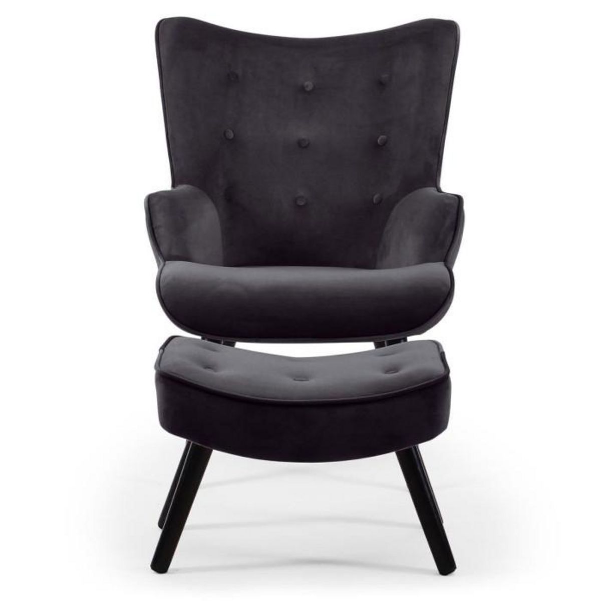 Paris Prix Fauteuil & Pouf Scandinave  Nomi  100cm Noir