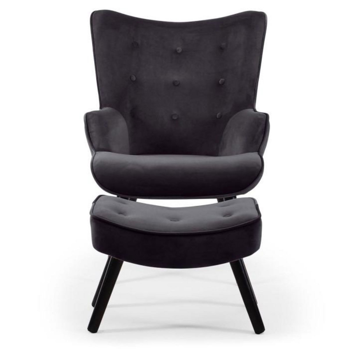 Paris Prix Fauteuil & Pouf Scandinave  Nomi  100cm Noir