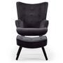 Voir la diapositive 2 : Paris Prix Fauteuil & Pouf Scandinave  Nomi  100cm Noir