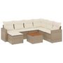 Voir la diapositive 2 : VIDAXL Salon de jardin avec coussins 8 pcs beige resine tressee