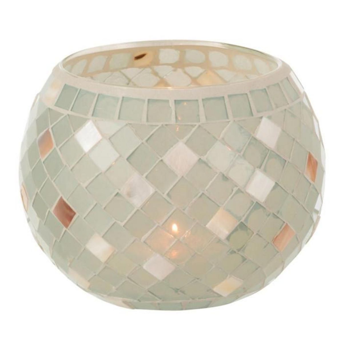 Paris Prix Photophore en Verre Design  Miosai  15cm Gris