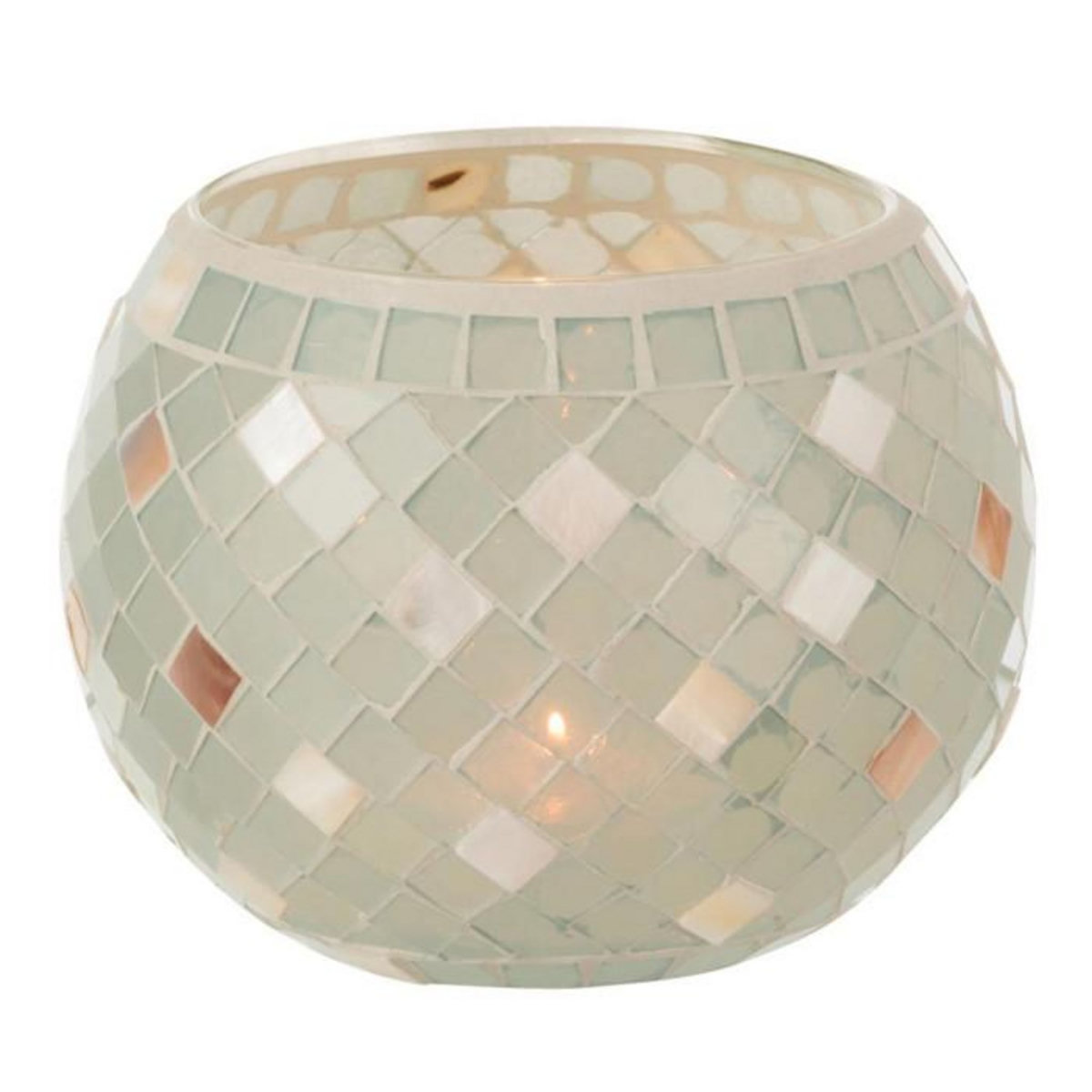 Paris Prix Photophore en Verre Design  Miosai  15cm Gris