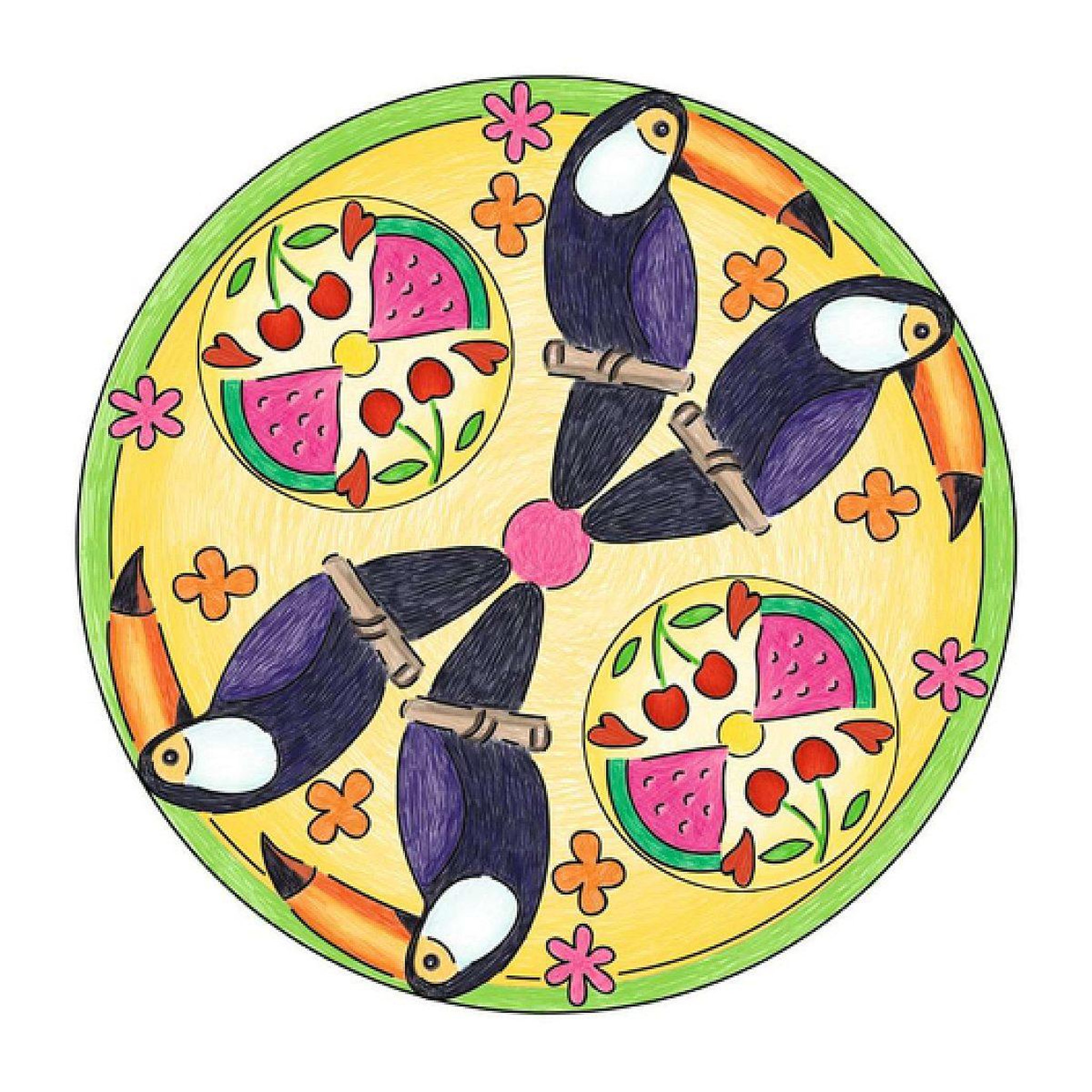 Voir la diapositive 5 : RAVENSBURGER Mandala - midi - flamingo