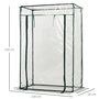 Voir la diapositive 3 : OUTSUNNY Serre de Jardin serre à tomates 1L x 0,5l x 1,5H m porte zippée déroulante acier thermolaqué PVC haute densité 140 g/m² anti-UV
