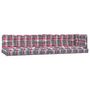 Voir la diapositive 2 : VIDAXL Coussins de palette lot de 5 motif a carreaux rouge tissu