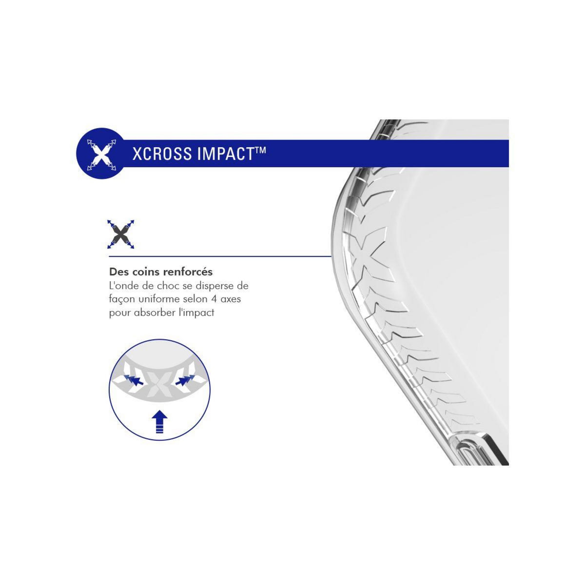 FORCE CASE Coque Google Pixel 7a transparent