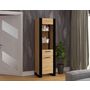 Voir la diapositive 3 : BEST MOBILIER Donnely - vitrine - effet bois et noir - 188 cm