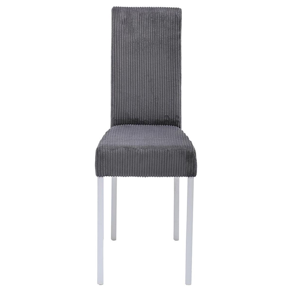 BEST MOBILIER Gemma - lot de 2 chaises - en velours côtelé