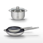 ELO Lot 2 Poêles 24/32 cm et Faitout 20 cm Elo Profi Therm Platinum