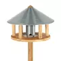 ESSCHERT DESIGN Esschert Design Mangeoire a oiseaux avec silo et toit rond Zinc