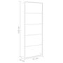 Voir la diapositive 6 : VIDAXL Porte-serviette Blanc 45x10x115 cm Acier