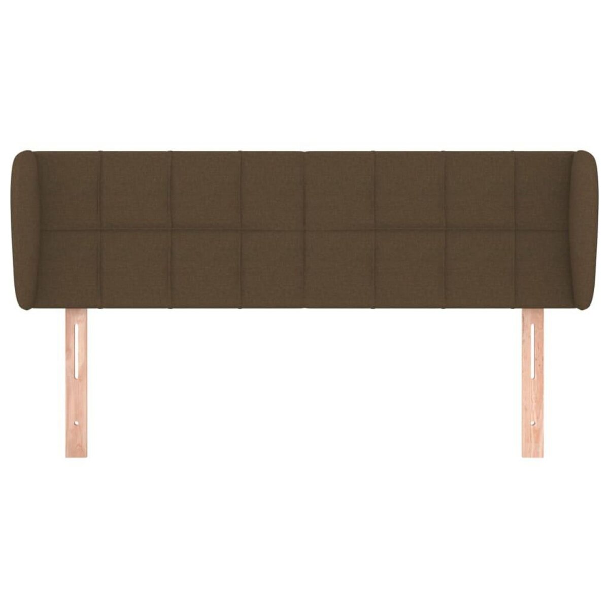 VIDAXL Tete de lit avec oreilles Marron fonce 147x23x78/88 cm Tissu
