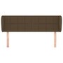 Voir la diapositive 3 : VIDAXL Tete de lit avec oreilles Marron fonce 147x23x78/88 cm Tissu