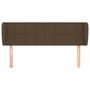 Voir la diapositive 3 : VIDAXL Tete de lit avec oreilles Marron fonce 147x23x78/88 cm Tissu