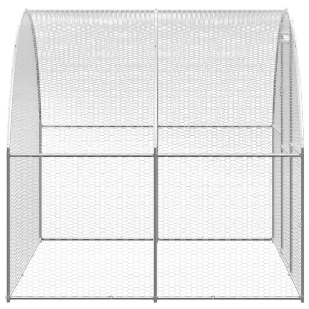 VIDAXL Poulailler d'exterieur 3x2x2 m Acier galvanise