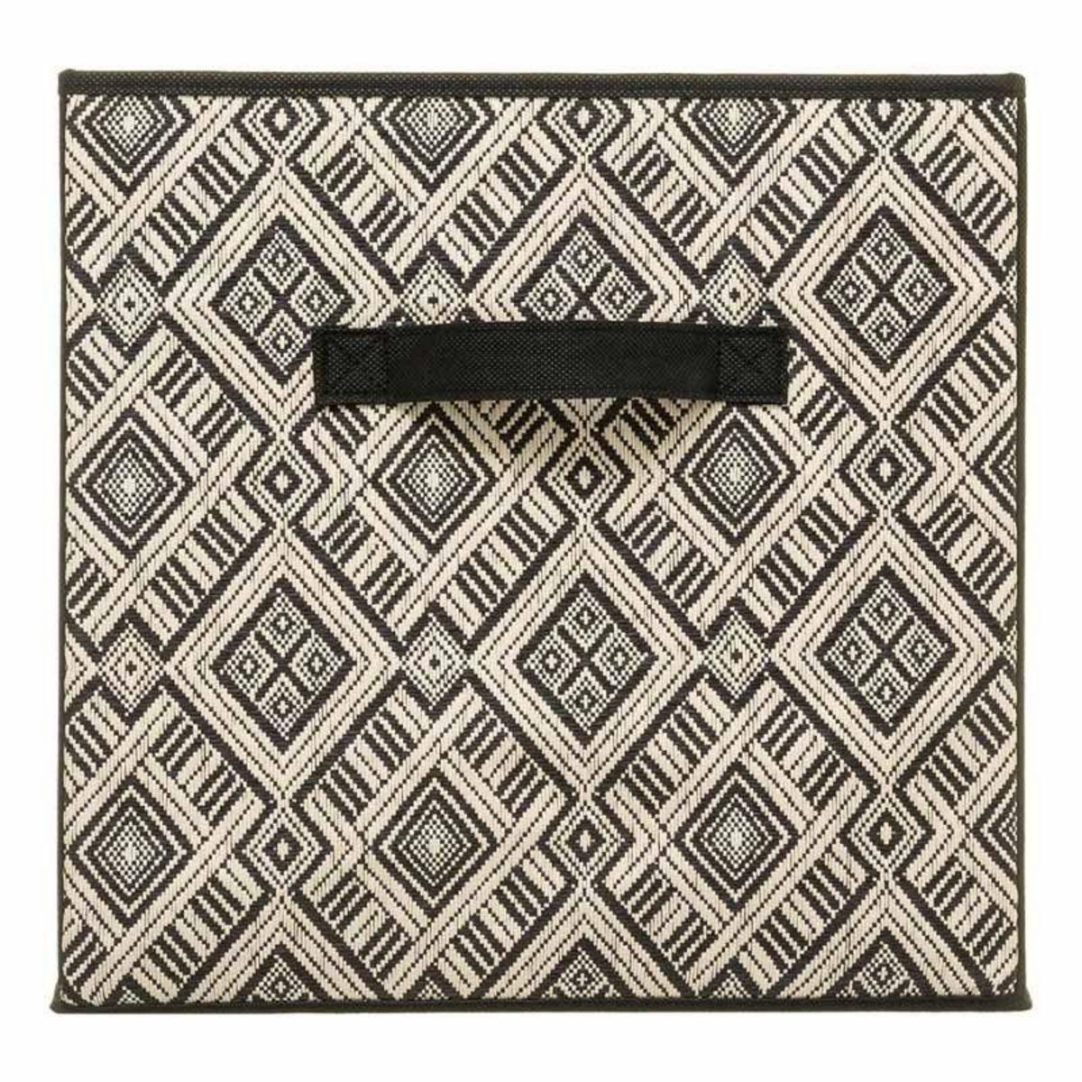  Boîte de Rangement  Basic  31x31cm Noir & Blanc