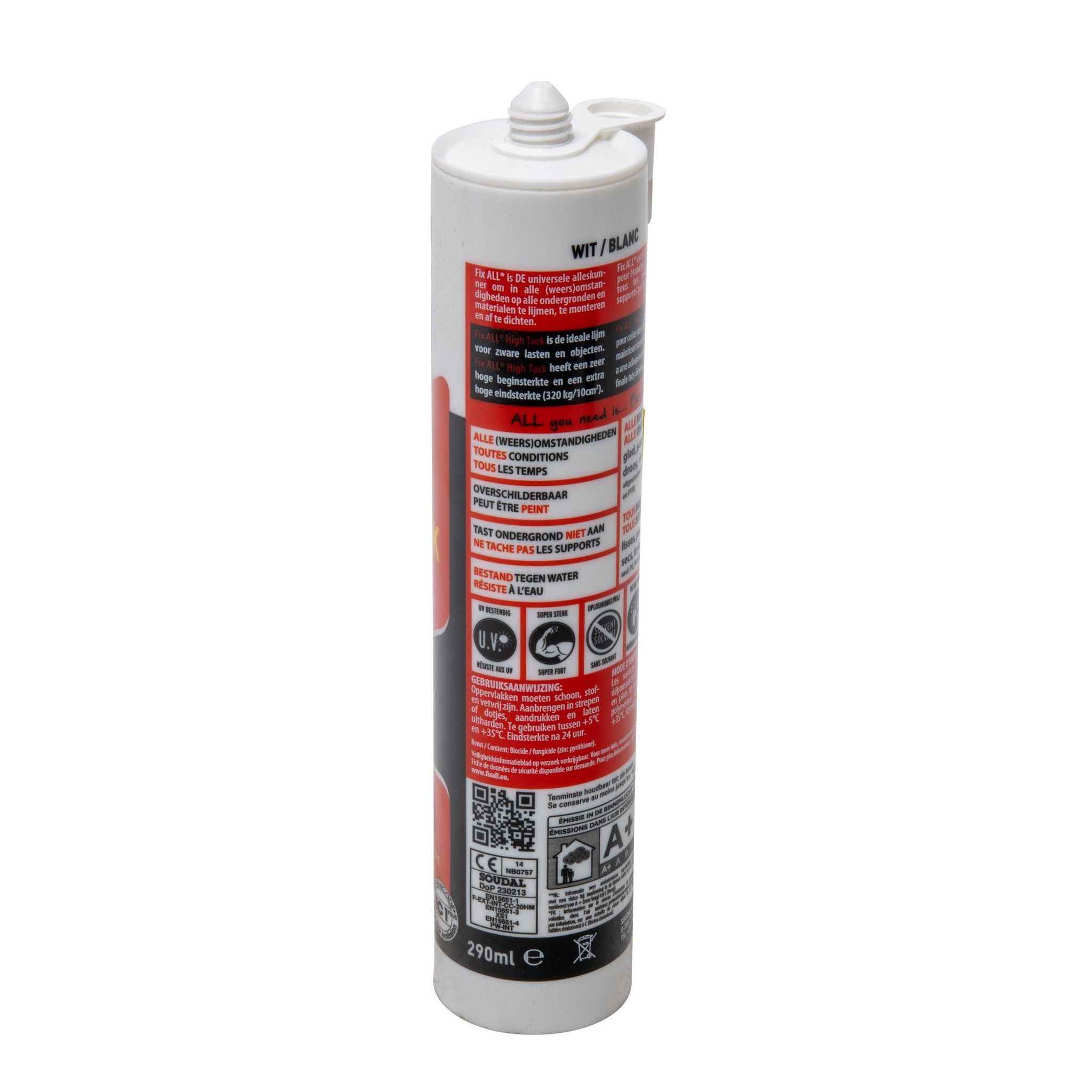 Voir la diapositive 2 : Soudal Cartouche colle extra forte fix all hightack  290ml