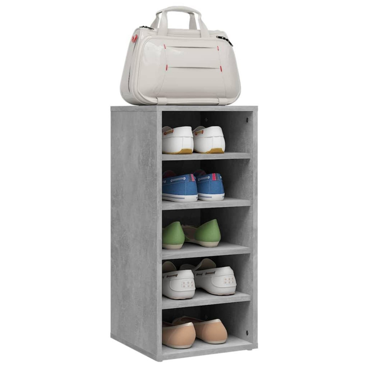 VIDAXL Armoire a chaussures Gris beton 31,5x35x70 cm Bois d'ingenierie