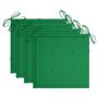 Voir la diapositive 4 : VIDAXL Chaises a manger d'exterieur lot de 4 et coussins Acacia massif