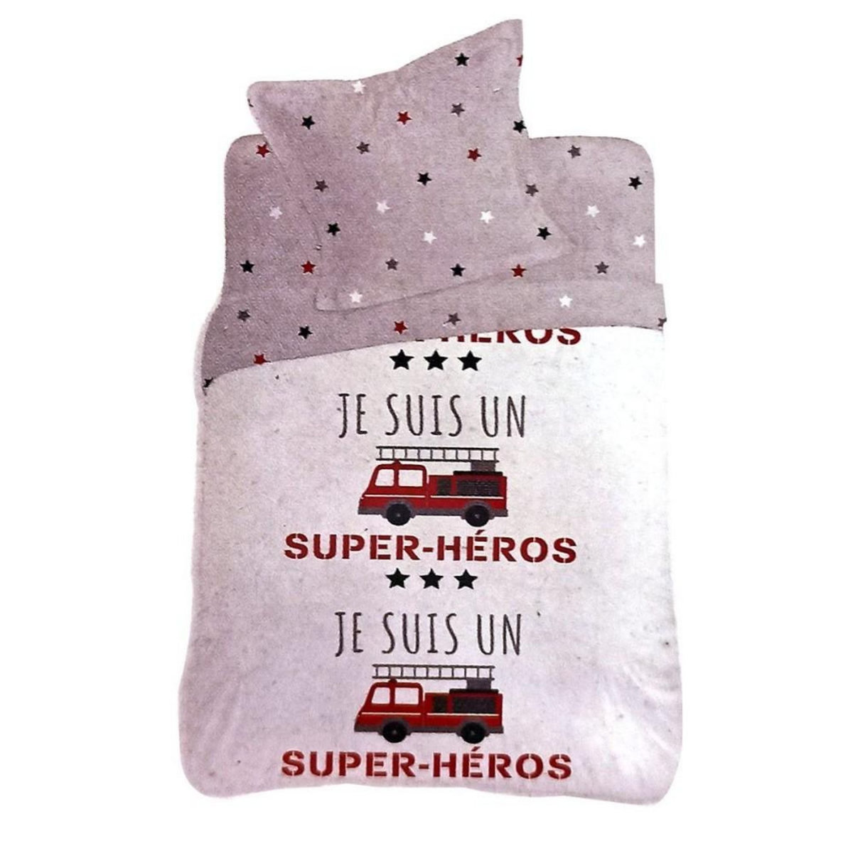 Dourev Housse de couette 140x200 Super héros avec sa taie