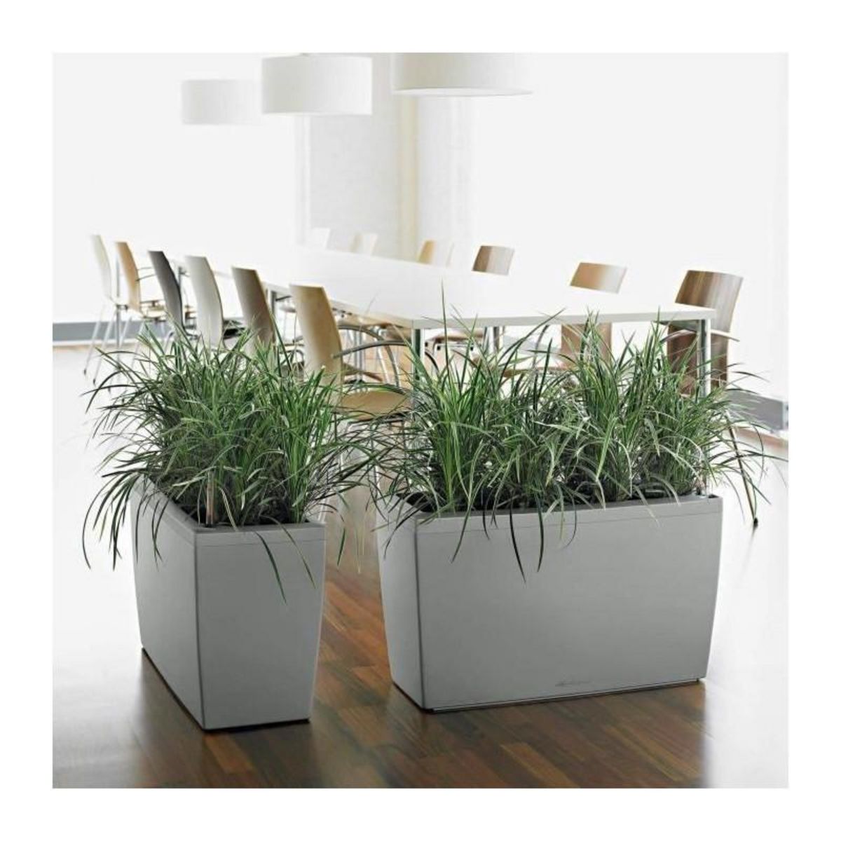 LECHUZA Cararo Premium - kit complet, blanc brillant 75 cm