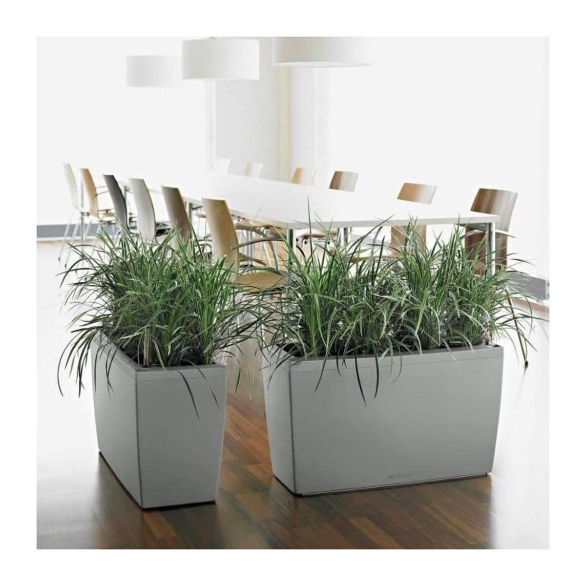 LECHUZA Cararo Premium - kit complet, blanc brillant 75 cm